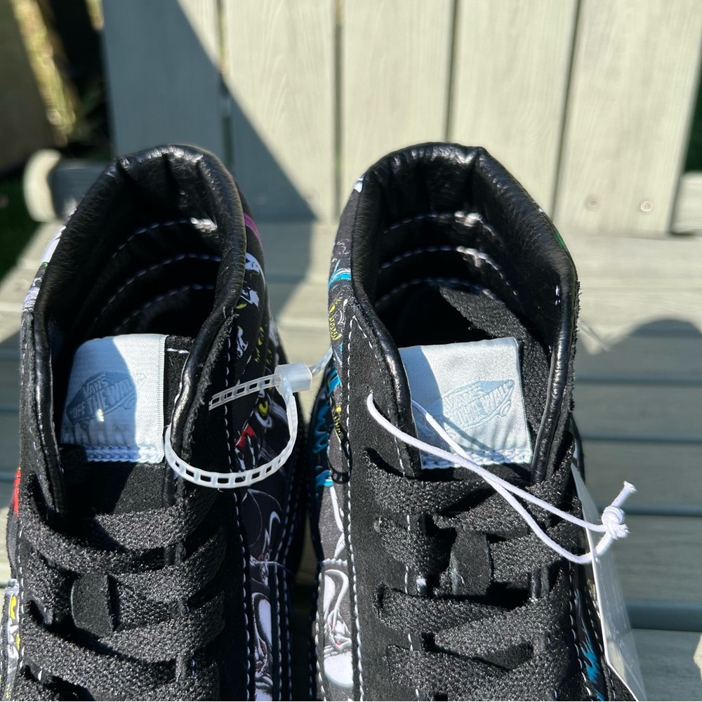 Vans X Disney 100th Villains Sk8Hi Shoes Men's Size 7.5 Womens 9 Black Sneakers - Picture 12 of 15